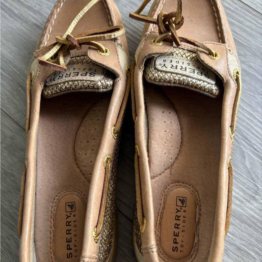 Sperry Tan Leather Top Sider Boat Shoes/Loafers